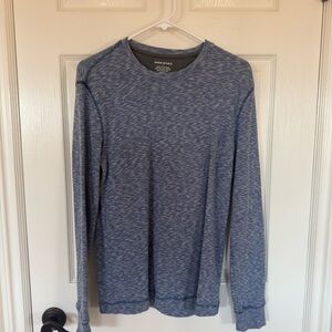 Banana Republic Heathered Blue Long Sleeve Tee